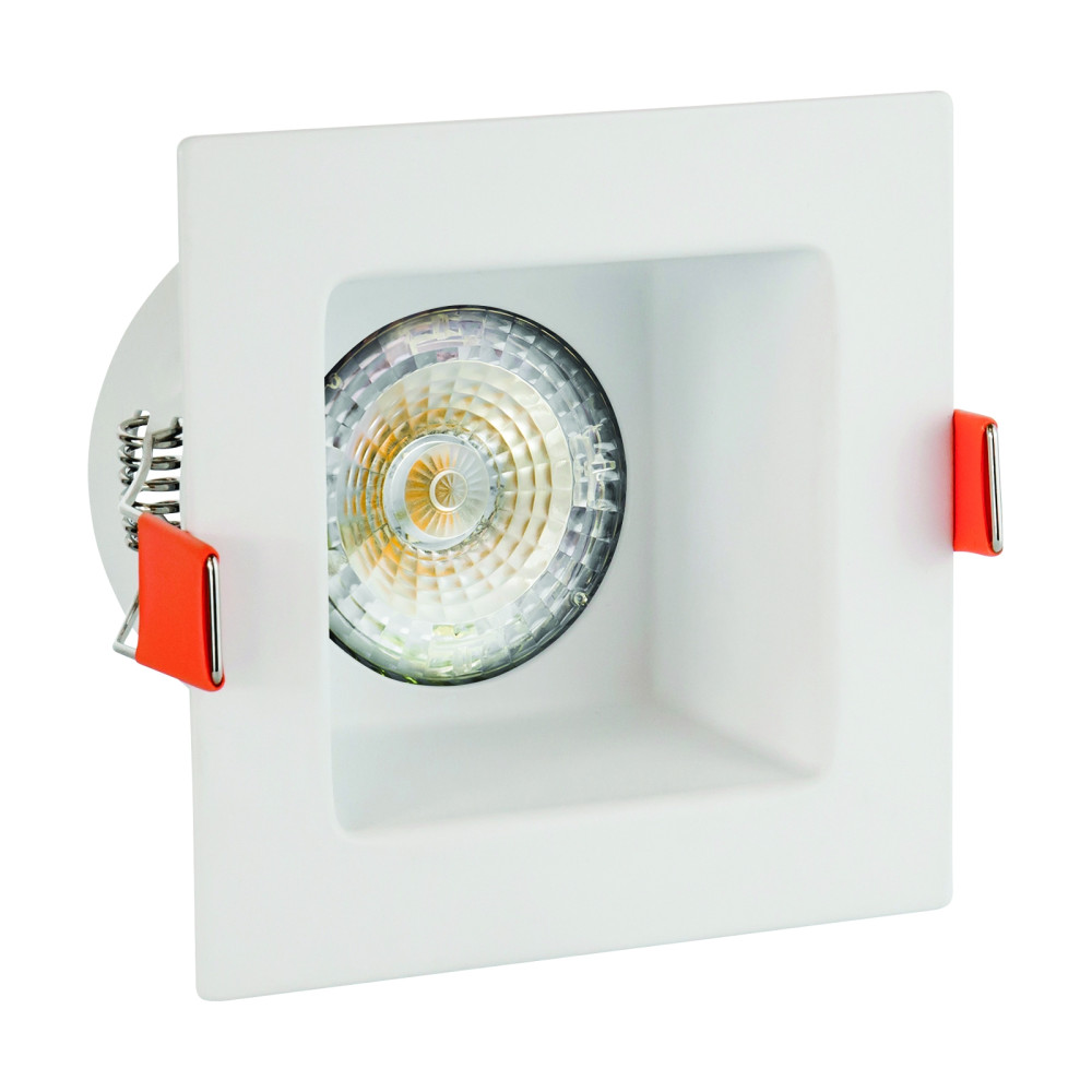 SPECTRUM - FIALE III zapustené štvorcové svietidlo GU10 IP20 95x95x68mm 250V - Biele