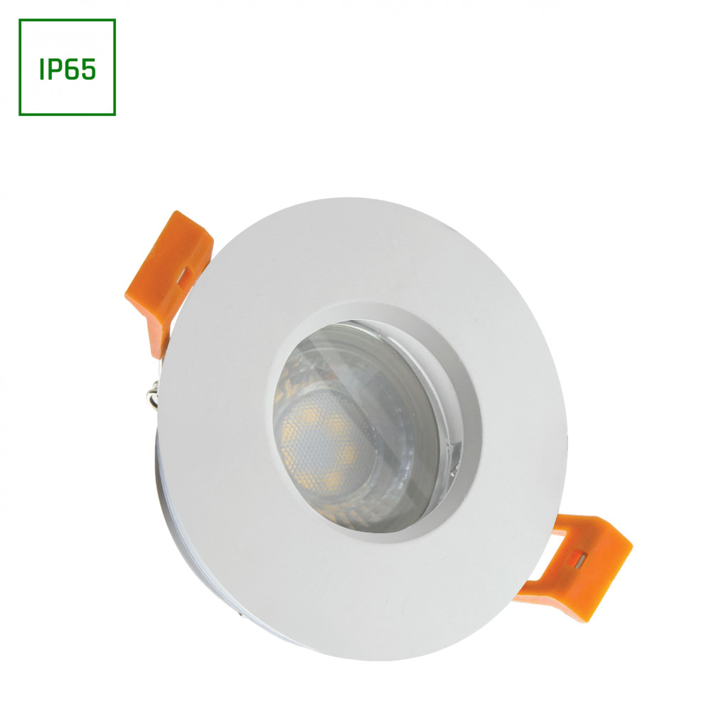 SPECTRUM - FIALE IV zapustené kruhové svietidlo GU10 IP65 Ø83x51mm - 250V - Biele