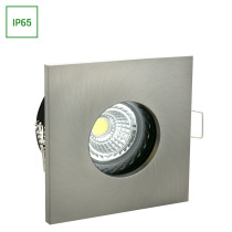 SPECTRUM - FIALE IV zapustené štvorcové svietidlo GU10 IP65 82x82x52mm 250V - Strieborné