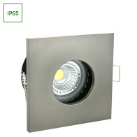SPECTRUM - FIALE IV zapustené štvorcové svietidlo GU10 IP65 82x82x52mm 250V - Strieborné