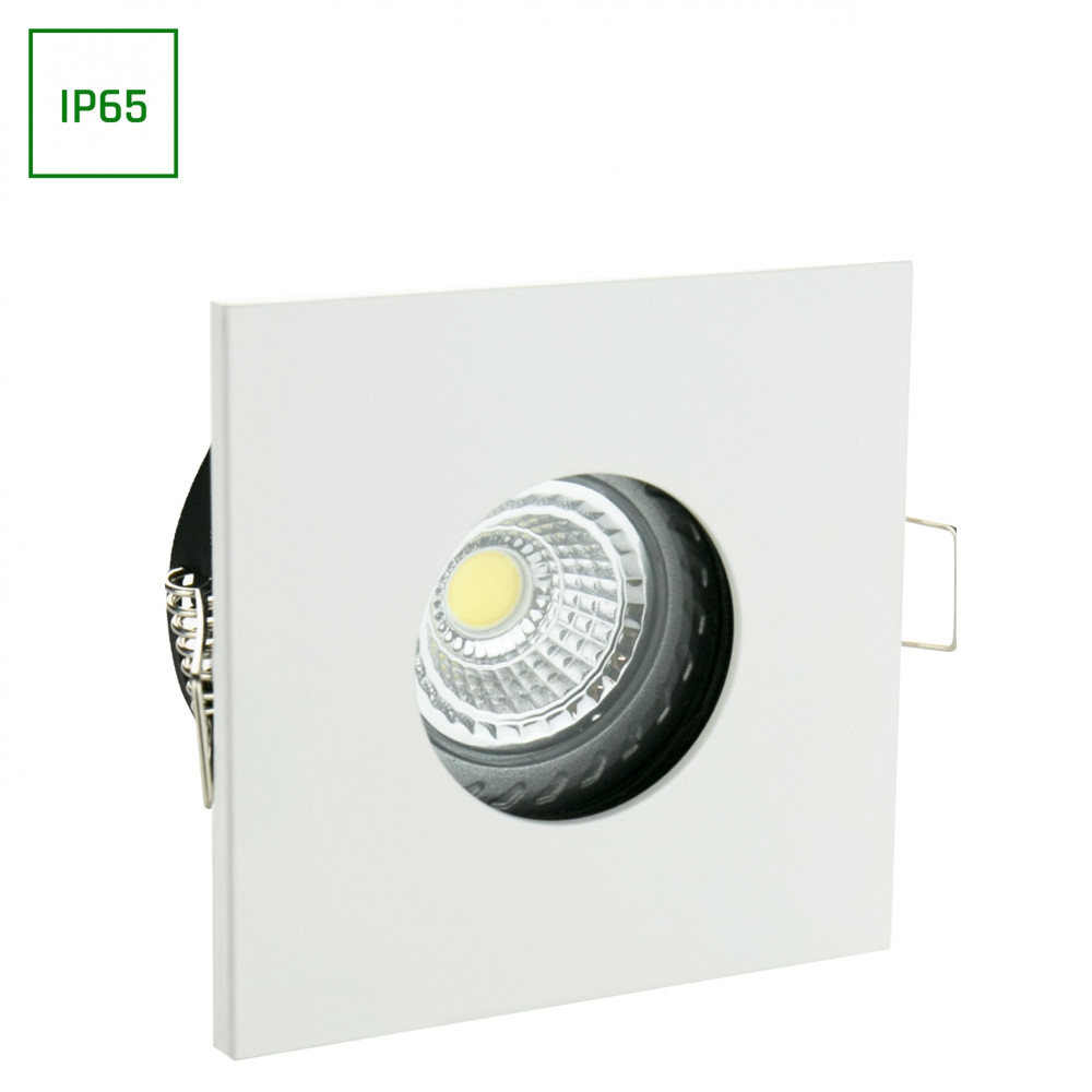 SPECTRUM - FIALE IV zapustené štvorcové svietidlo GU10 IP65 82x82x52mm 250V - Biele