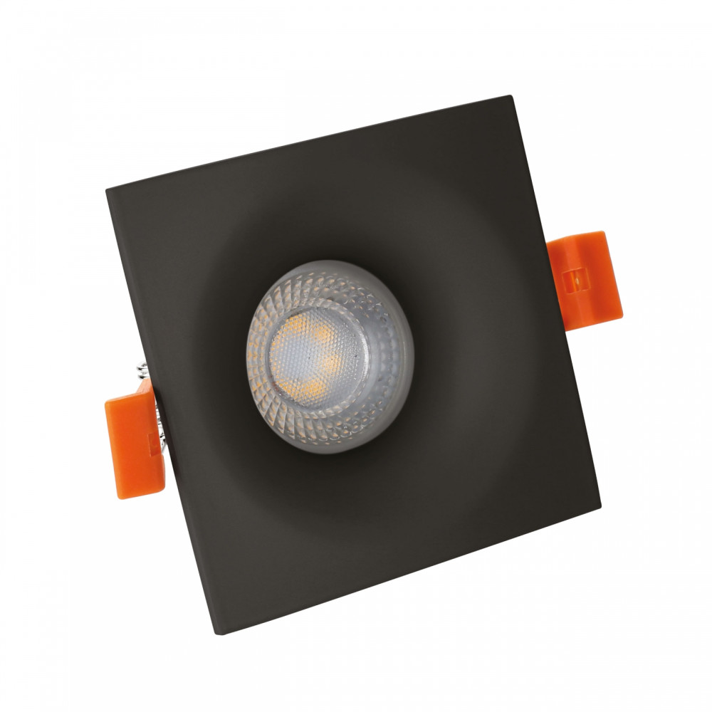 SPECTRUM LED - FIALE V zapustené štvorcové svietidlo GU10 IP20 85x85x35mm 250V - Čierne