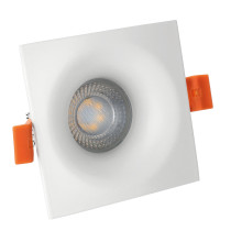 SPECTRUM - FIALE V zapustené štvorcové svietidlo GU10 IP20 85x85x35mm 250V - Biele