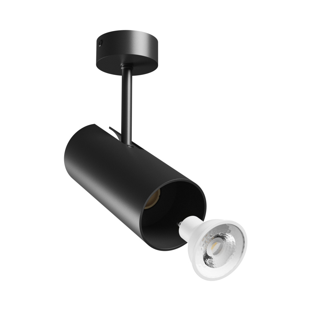 SPECTRUM - MADARA LIBRA stropné/nástenné bodové svietidlo IP20 Ø65x160x232mm 250V GU10 - Čierne