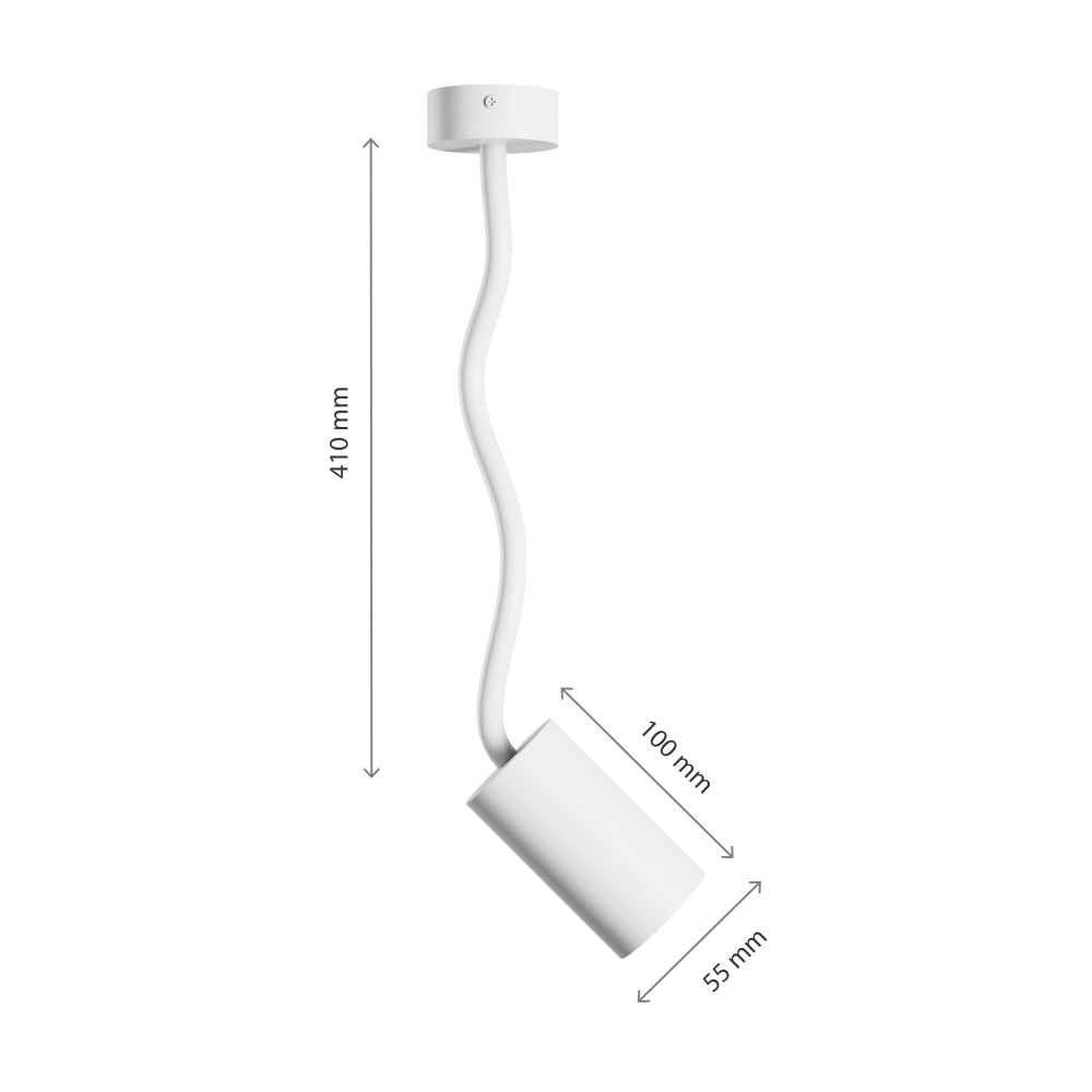 SPECTRUM LED - VARIOSAFLEXI - stropné svietidlo GU10 IP20 Ø55x100x410mm 250V - Biele