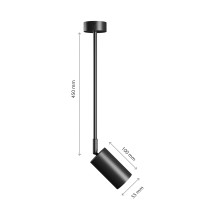 SPECTRUM LED - VARIOSA- stropné svietidlo GU10 IP20 Ø55x100x450mm 250V - Čierne