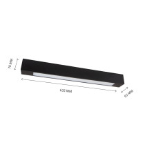 SPECTRUM LED - ALLDAY svietidlo pre 60CM LED trubice 635x65x70MM 250V - Čierne