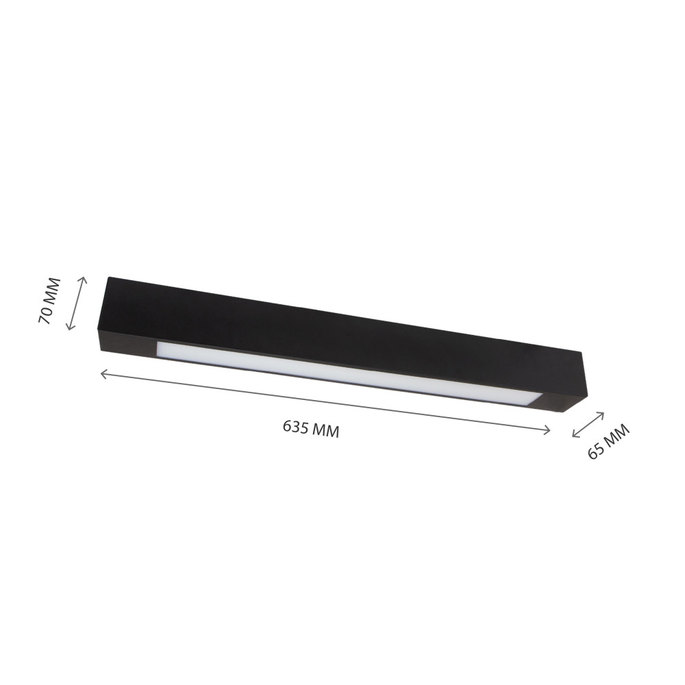 SPECTRUM LED - ALLDAY svietidlo pre 60CM LED trubice 635x65x70MM 250V - Čierne