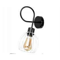 BERGE LED nástenné svietidlo LOFT - 1xE27 - DRUCIAN WHITE sféra