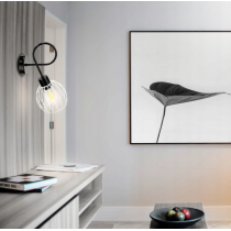 BERGE LED nástenné svietidlo LOFT - 1xE27 - DRUCIAN WHITE sféra