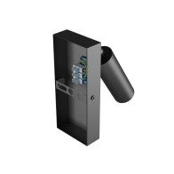 SPECTRUM - MADARA SLIM nástenné bodové svietidlo MR11 IP20 Ø38x95mm / 140x60x25mm 250V - Čierne