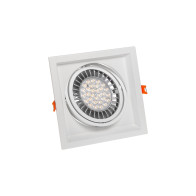 SPECTRUM - MDD MAXI UNO zapustené štvorcové bodové svietidlo AR111 GU10 IP20 186x186x43mm 250V - Biele
