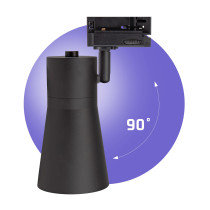 SPECTRUM LED - MADARA SCANDI magnetické 3-fázové svietidlo IP20 Ø80x140x180mm 250V GU10 - Čierne