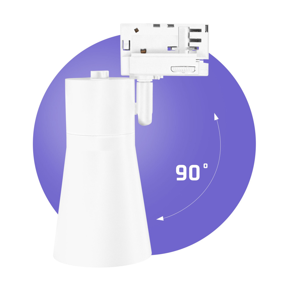 SPECTRUM LED - MADARA SCANDI magnetické 3-fázové svietidlo IP20 Ø80x140x180mm 250V GU10 - Biele