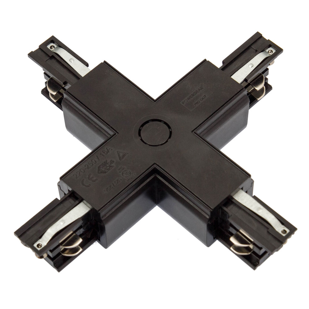 SPECTRUM LED - SPS krížový 3-fázový konektor - Čierny