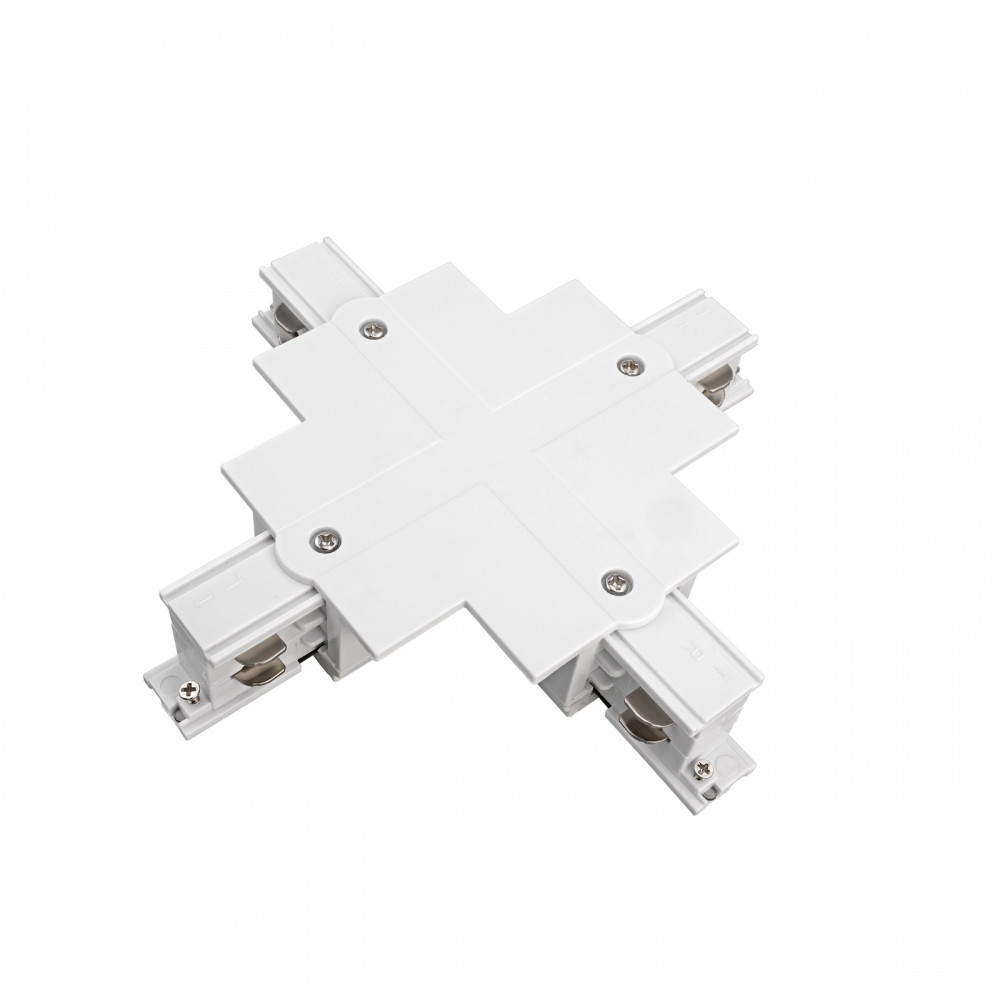 SPECTRUM LED - SPS zapustený krížový 3-fázový konektor - Biely