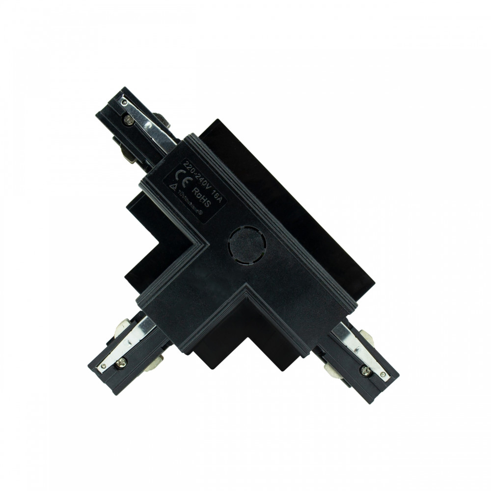 SPECTRUM LED - SPS zapustený konektor 3-fázový typ T2 / pravý - Čierny