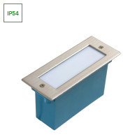 SPECTRUM - LAVA 16LED 1,5W zapustené fasádne svietidlo IP54 110x44x51mm 230V Teplá biela / 3000°K - Strieborné