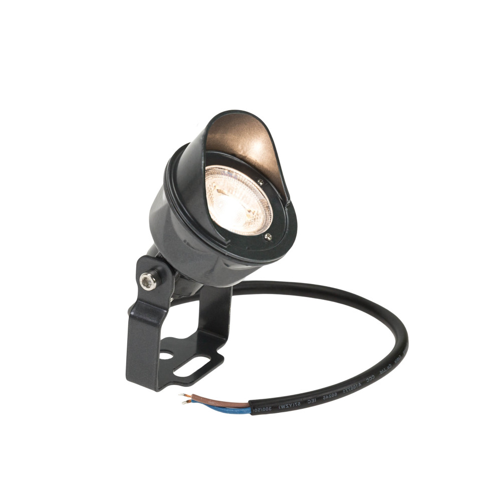 SPECTRUM - FLORI SPOT 5W záhradné svietidlo 25° IP65 Ø64x100mm 24V Teplá biela / 3000°K - Čierne / Záruka 5 rokov