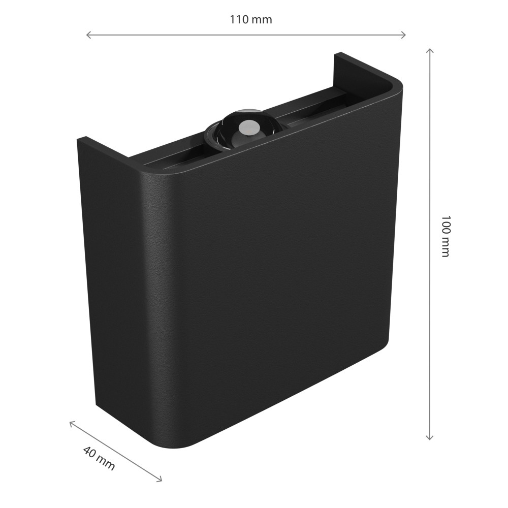 SPECTRUM LED - LUNARIX 1 SCONCE 2W fasádne svietidlo IP54 110x100x40mm 230V CCT - Čierne (Svieti hore aj dole)