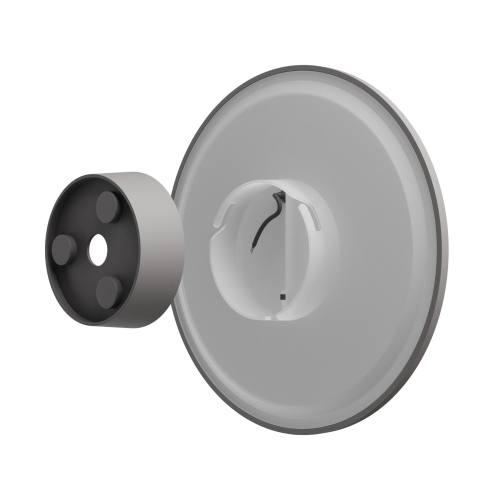 SPECTRUM LED - PIATTA 18W - fasádne svietidlo IP44 Ø250x47mm 230V CCT - Sivé