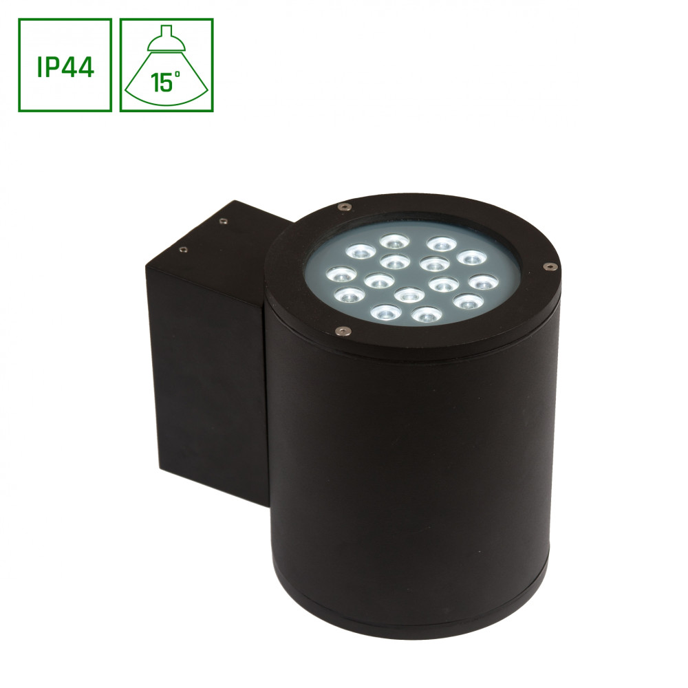 SPECTRUM - TORRE CREE 30W  - fasádne obojsmerné svietidlo 15° IP44 252x200x175mm 230V Studená biela / 6000°K - Čierne
