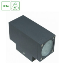 SPECTRUM - TORRE CREE 6W - fasádne obojsmerné svietidlo 45° IP44 172x108x63mm 230V Teplá biela / 3000°K - Sivé