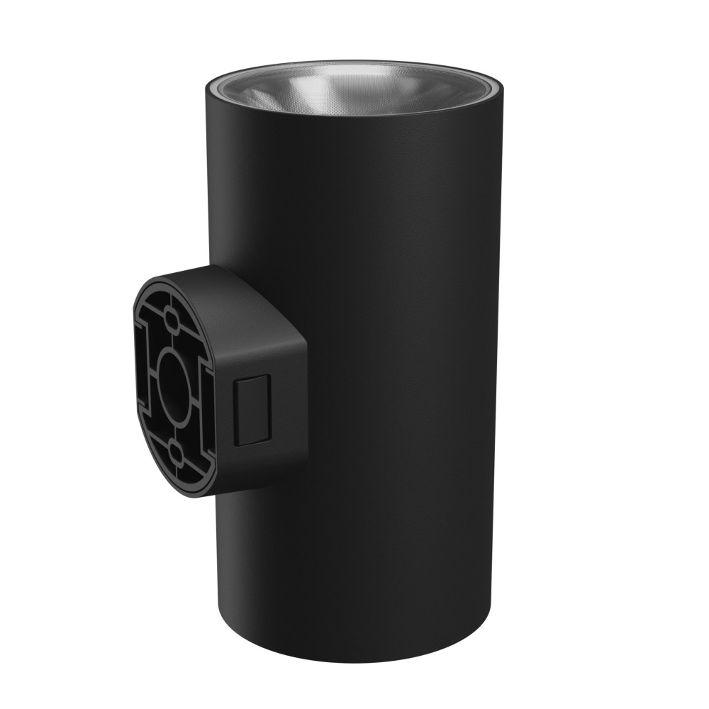 SPECTRUM - TORRE ROUND 18W - fasádne obojsmerné svietidlo 30° IP54 Ø99x78x162mm 230V CCT - Čierne
