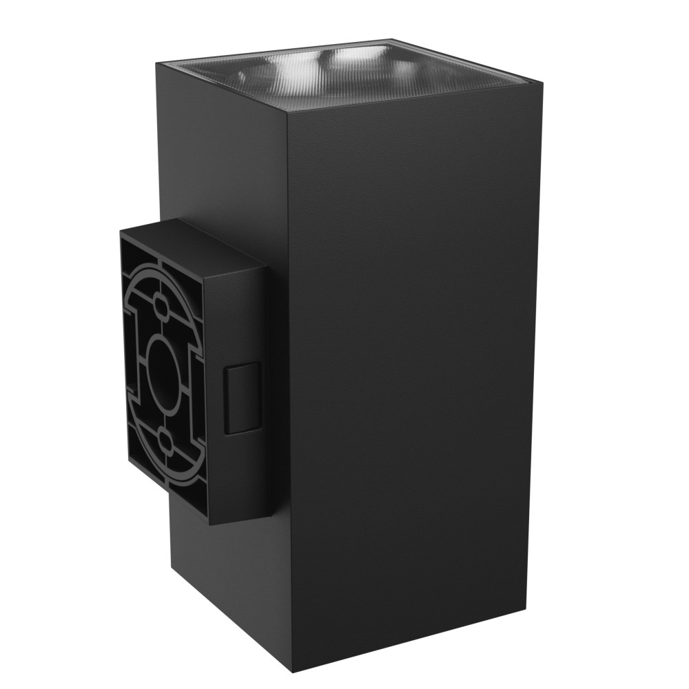 SPECTRUM LED - TORRE SQUARE 18W - fasádne obojsmerné svietidlo 30° IP54 99x78x162mm 230V CCT - Čierne