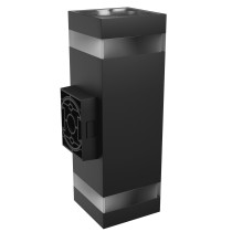 SPECTRUM - TORRE RING SQUARE 18W - fasádne obojsmerné svietidlo 30° IP54 99x78x240mm 230V CCT - Čierne