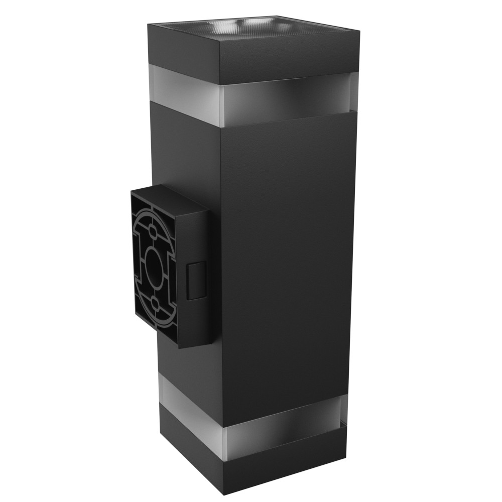 SPECTRUM - TORRE RING SQUARE 18W - fasádne obojsmerné svietidlo 30° IP54 99x78x240mm 230V CCT - Čierne