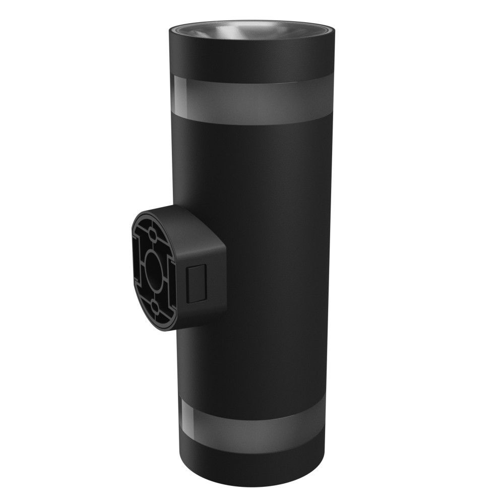 SPECTRUM LED - TORRE RING ROUND 18W - fasádne obojsmerné svietidlo 30° IP54 Ø99x78x244mm 230V CCT - Čierne
