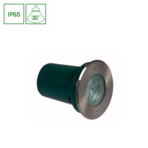 SPECTRUM LED - LUKKA 3LED CREE  3W nájazdové svietidlo 30° IP65 230V Studená biela / 6000°K - Strieborné
