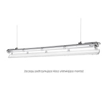 SPECTRUM - LIMEA SLIM 1200 - LED trubicové svietidlo 1310x65x63mm - IP65 - G13 - 250V - Sivé