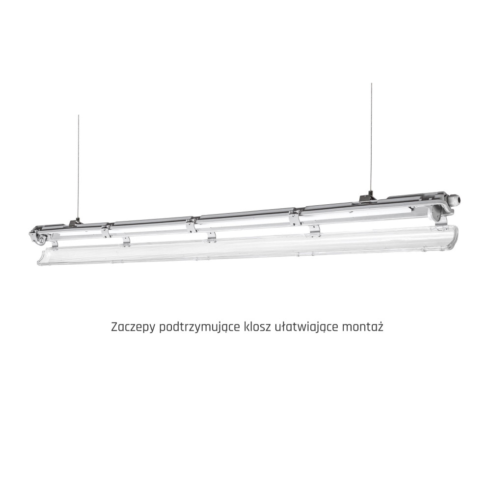 SPECTRUM LED - LIMEA SLIM 1200 - LED trubicové svietidlo 1310x65x63mm - IP65 - G13 - 250V - Sivé