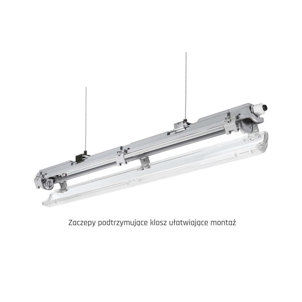 SPECTRUM LED - LIMEA SLIM 600 - LED trubicové svietidlo 710x65x63mm - IP65 - G13 - 250V - Sivé