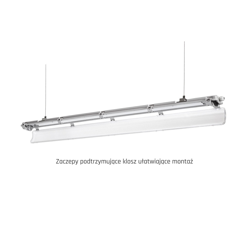 SPECTRUM LED - LIMEA SLIM 2x1500 - LED trubicové svietidlo 1610x90x63mm - IP65 - G13 - 250V - Sivé