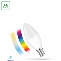 SPECTRUM LED - ŽiarovkaSMART - 4,9W - 520lm - 220° - 230V - RGBW-CCT-DIM BTM - C38 E-14