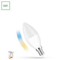 SPECTRUM - ŽiarovkaSMART - 5W - 410lm - 160° - 230V - CCT-DIM WI-FI  - C38 E-14