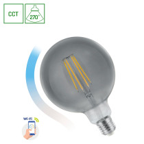 SPECTRUM - Žiarovka SMART MODERNSHINE - 4,9W - 1000lm - 270° - 230V - CCT(4000°K-6500°K)-DIMM - GLOB COG G125 E-27
