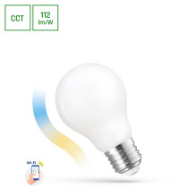 SPECTRUM LED - ŽiarovkaSMART MILKY - 5W - 560lm - 220° - 230V - CCT-DIM WI-FI - COG GLS A60 E-27