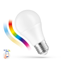 SPECTRUM LED - ŽiarovkaSMART - 9W - 850lm - 220° - 230V - RGBW-CCT-DIM WI-FI - GLS A60 E-27
