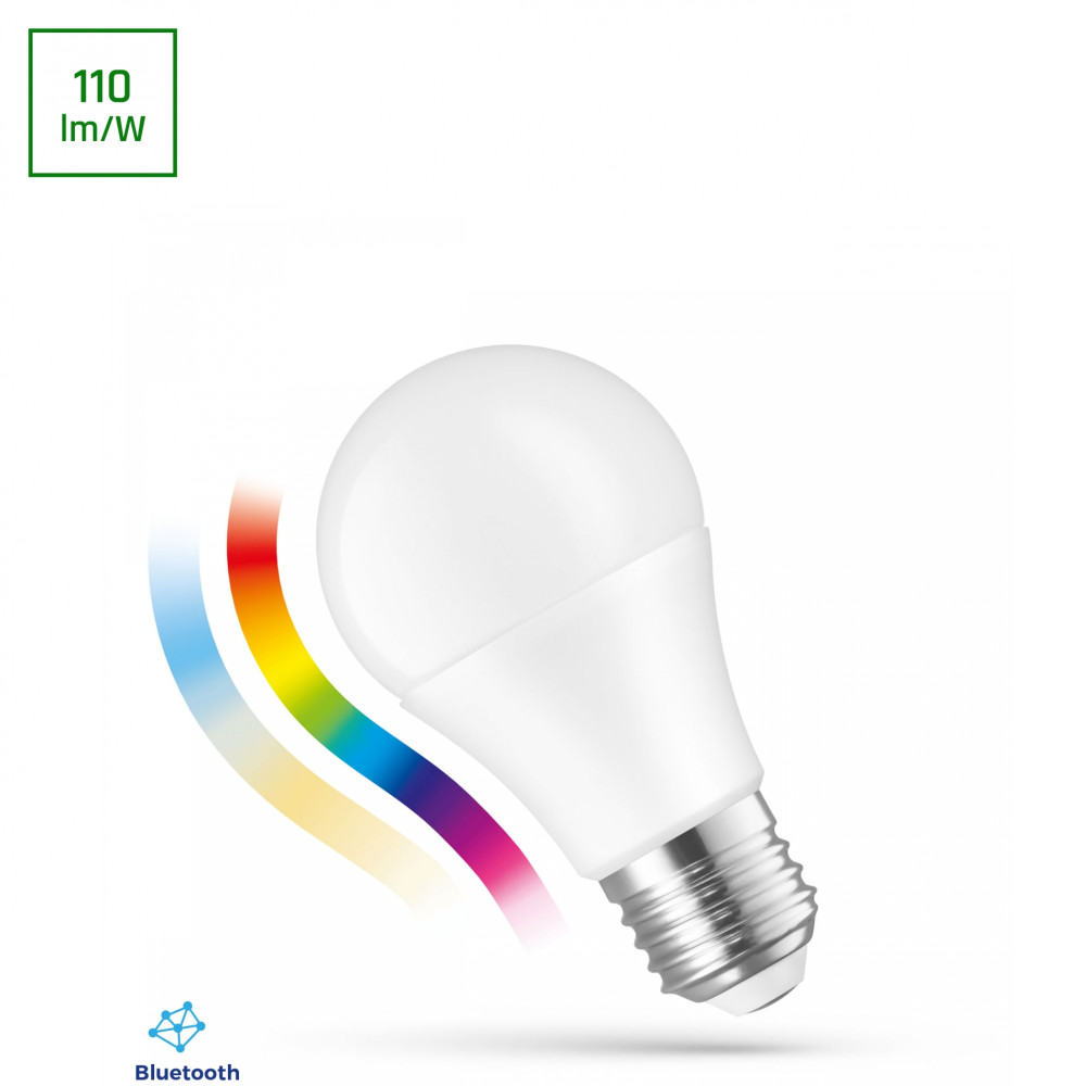 SPECTRUM LED - ŽiarovkaSMART EASY - 8,5W - 940lm - 220° - 230V - RGBW-CCT-DIM BTM - GLS A60 E-27