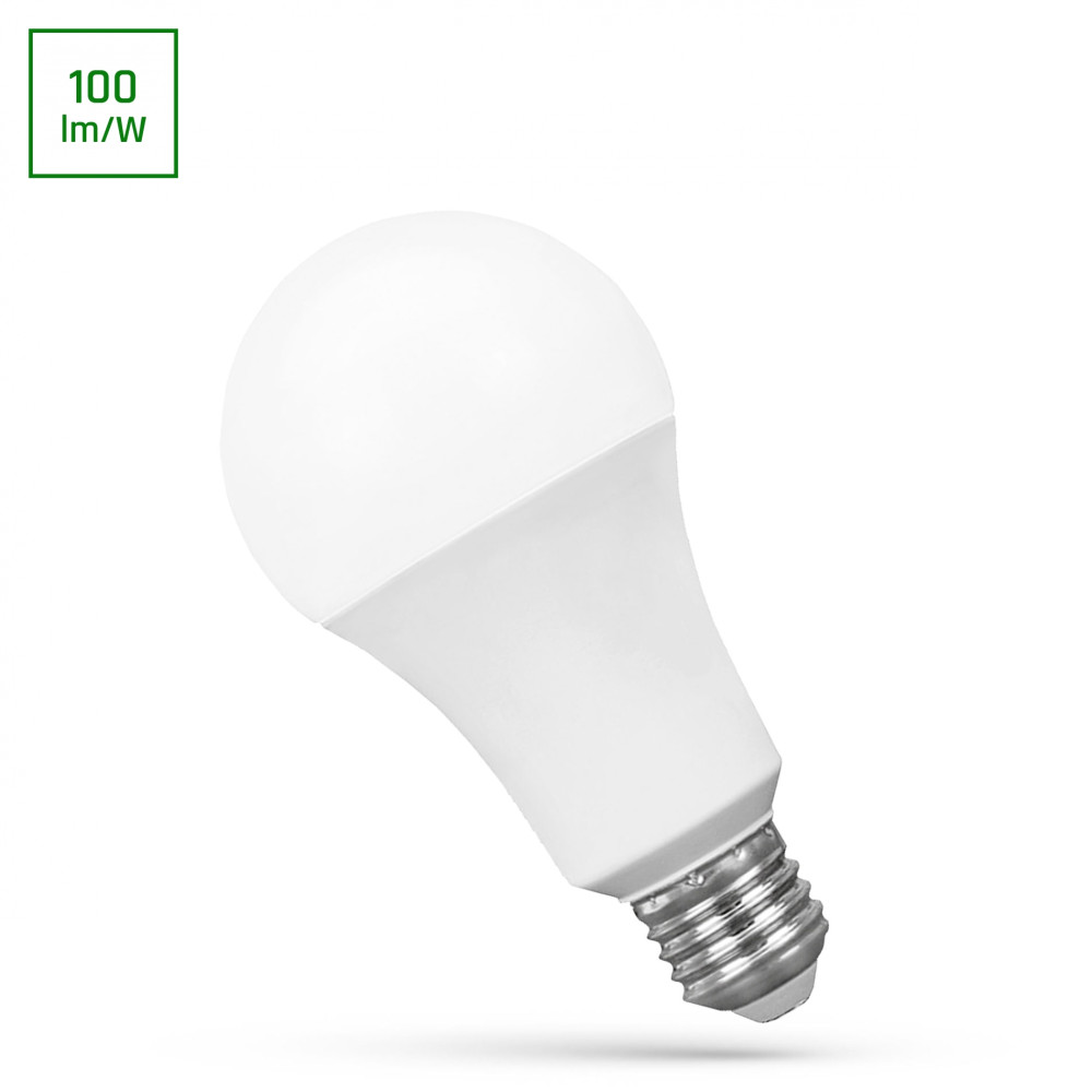 SPECTRUM LED - Žiarovka- 18W - 1800lm - 180° - 230V - Studená biela / 6000°K - GLS A70 E-27