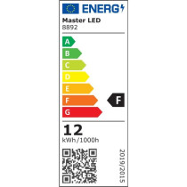 MASTER LED - prisadený štvorcový LED panel BINGO - 12W - PC - 4000K / neutrálna biela - čierny rám
