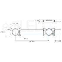 epiLED – LED modul Flaga 1.00 – 1.00W – IP67 – 12V DC – Čistá biela (PW) / 5000°K
