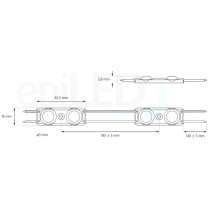 epiLED – LED modul Opticor² – 0.96W – IP67 – 12V DC – Teplá biela (WW) / 3000°K