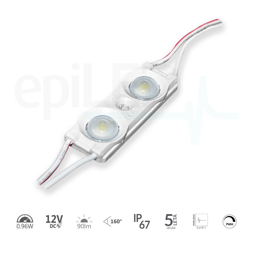 epiLED – LED modul Opticor² – 0.96W – IP67 – 12V DC – Denná biela (WH) / 6500°K