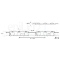 epiLED – LED modul Opticor³ – 1.44W – IP67 – 12V DC – Denná biela (WH) / 6500°K