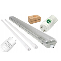 ECOLIGHT Hermetické svietidlo 120 cm + 2x žiarivky PREMIUM - studená biela